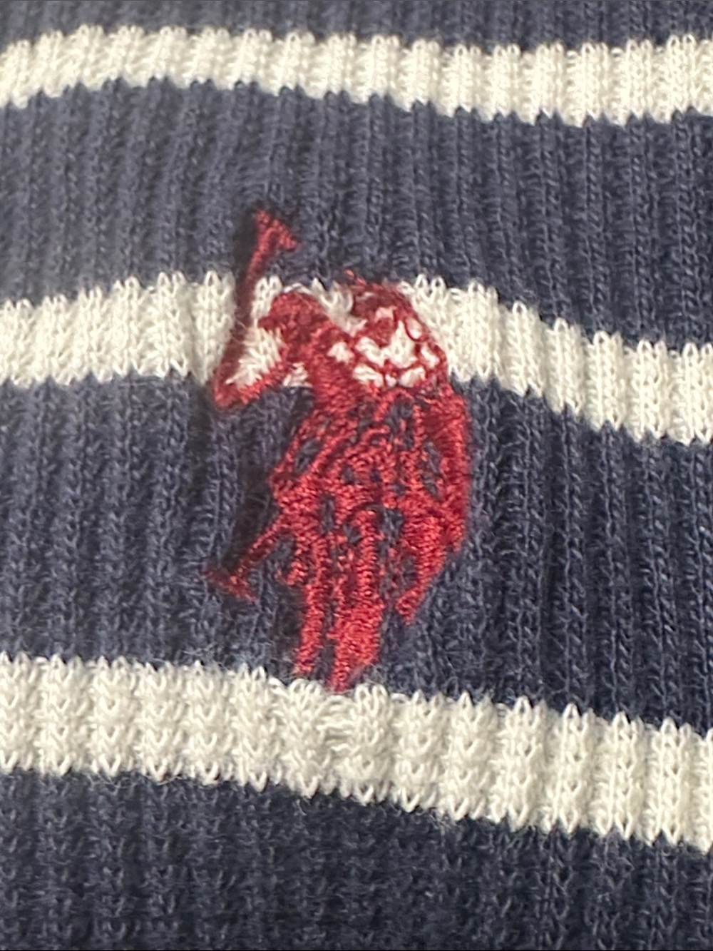 Vintage Y2K U.S. Polo Assn. Striped Ribbed Thermal Long sleeve size Large - Picture 16 of 16